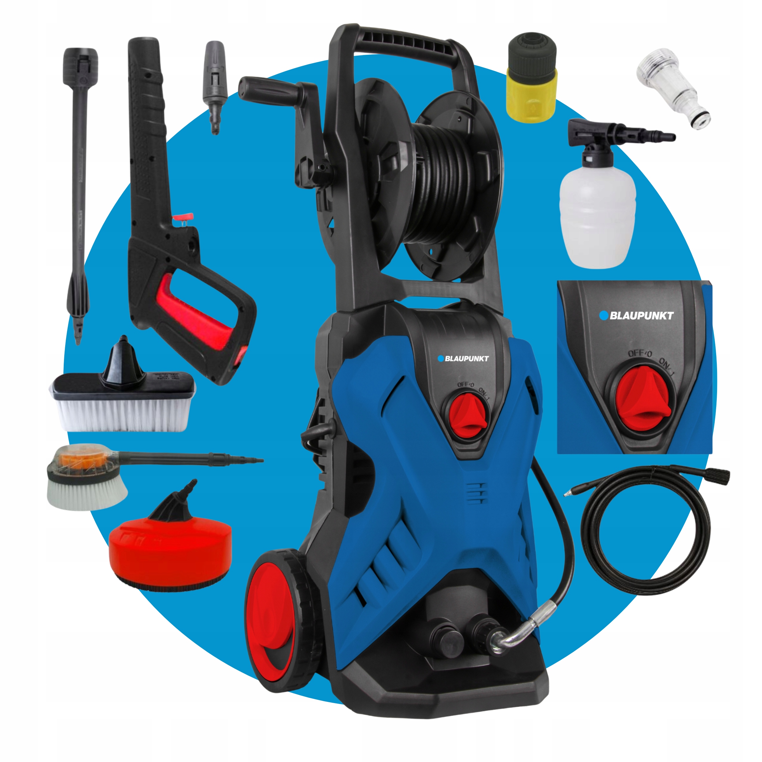 Myjka Ciśnieniowa 180 Bar Aluminiowa Szczotka 390L/H Mocna 2300W Blaupunkt