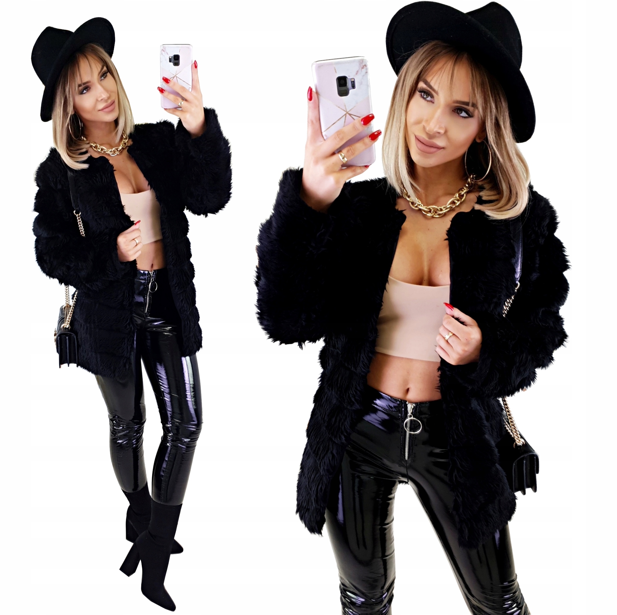 

Ekskluzywna Mięciutka Futrzana Kurtka Ciepła Futro