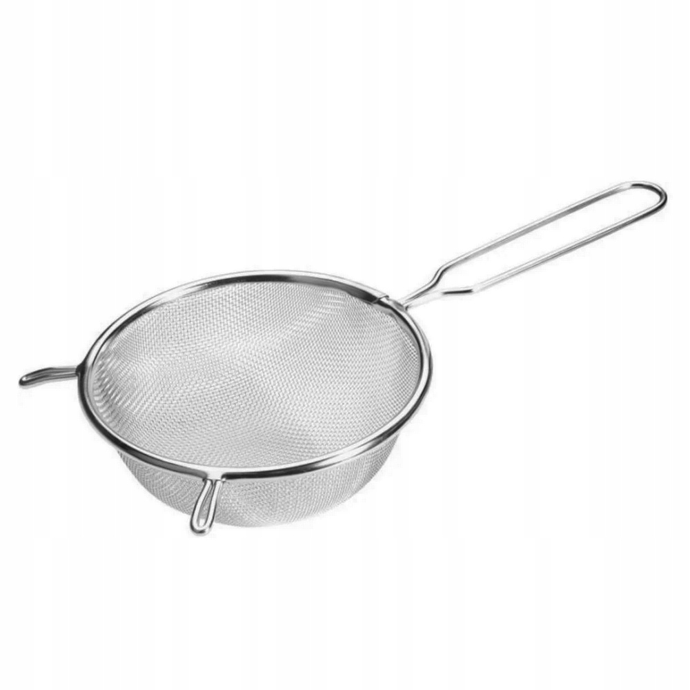 STALOWE SITKO KUCHENNE PRZESIEWAK Z UCHWYTEM 18CM