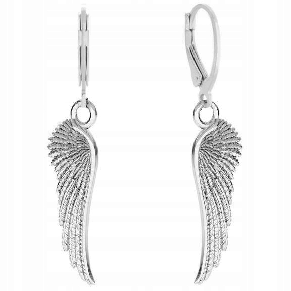 

Srebrne wiszące kolczyki 925 Wings Skrzydła Anioła