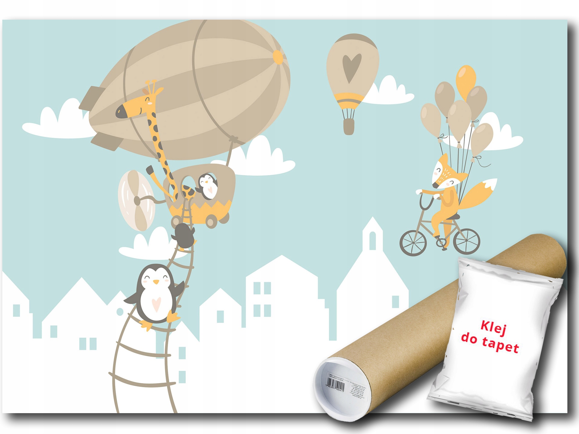 Fototapeta Flizelina Zvieratká Balón Let 368x254