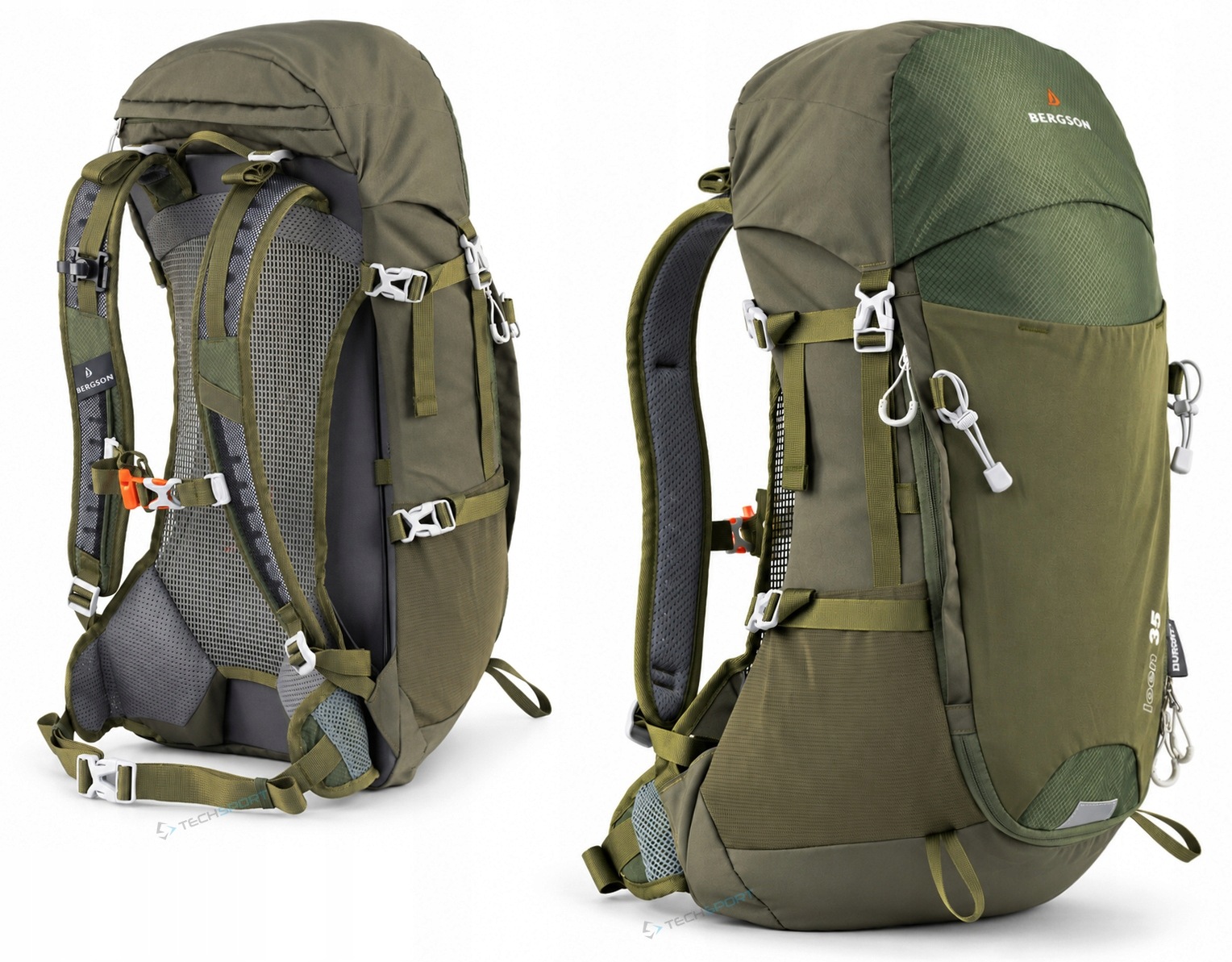 Značkový Batoh Bergson Loen 35L Black, Prodyšný Obal
