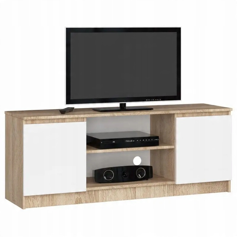 

Szafka Rtv sonoma biała stojąca młodzieżowa 140 cm