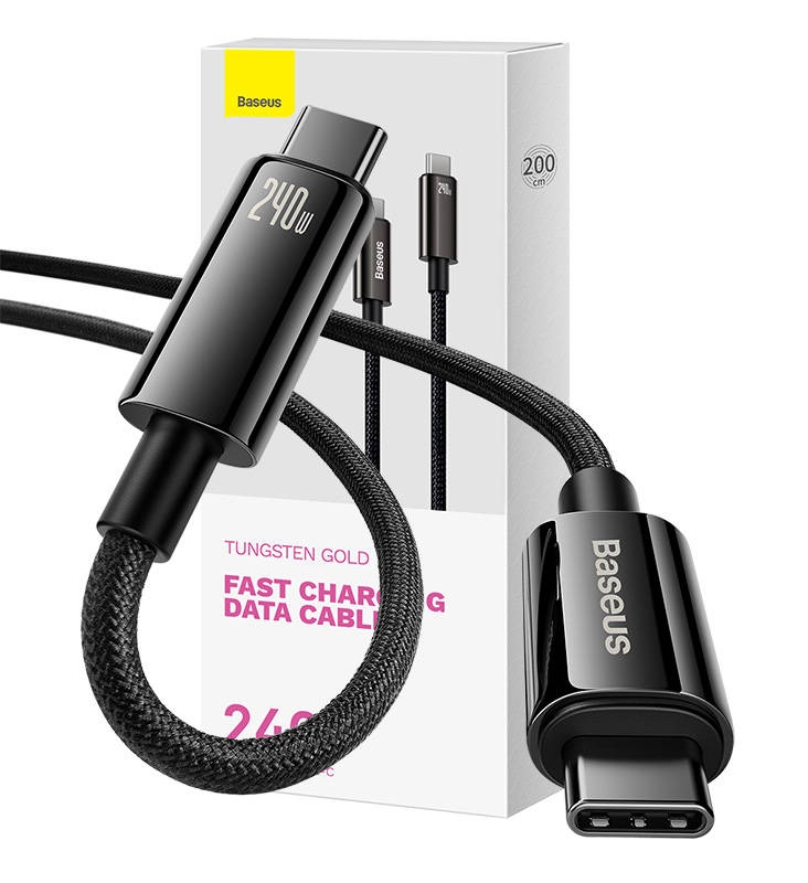 Kabel USB C - USB C 480Mb/s 240W 2m Baseus Tungsten Gold