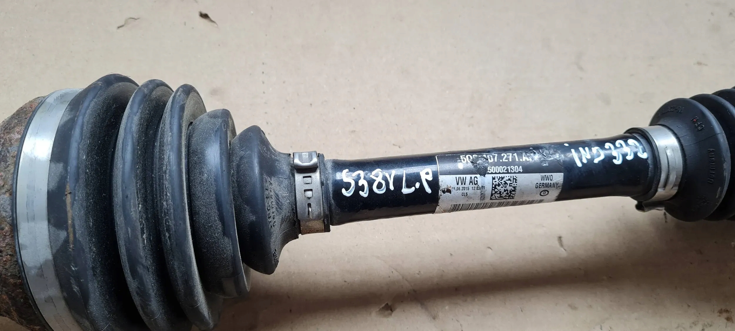 S3 8V sedan A3 semi-axis front front left 2.0 TFSI 5Q0407271AP