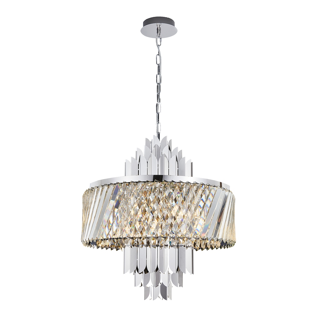 MiLAGRO Luster Margot Chrome 9Xe14 Lampa Osvetlenie interiéru Dizajn