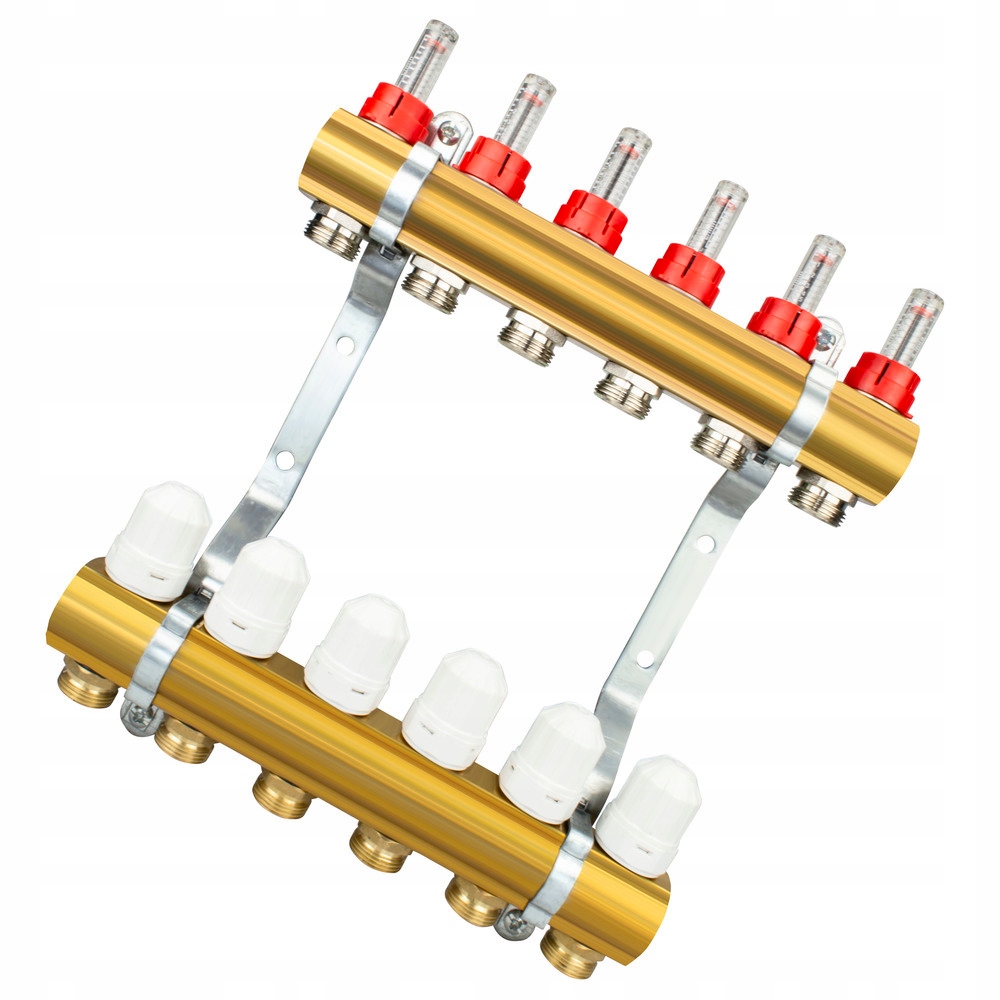 6 okruhový kolektor podlahového vytápění