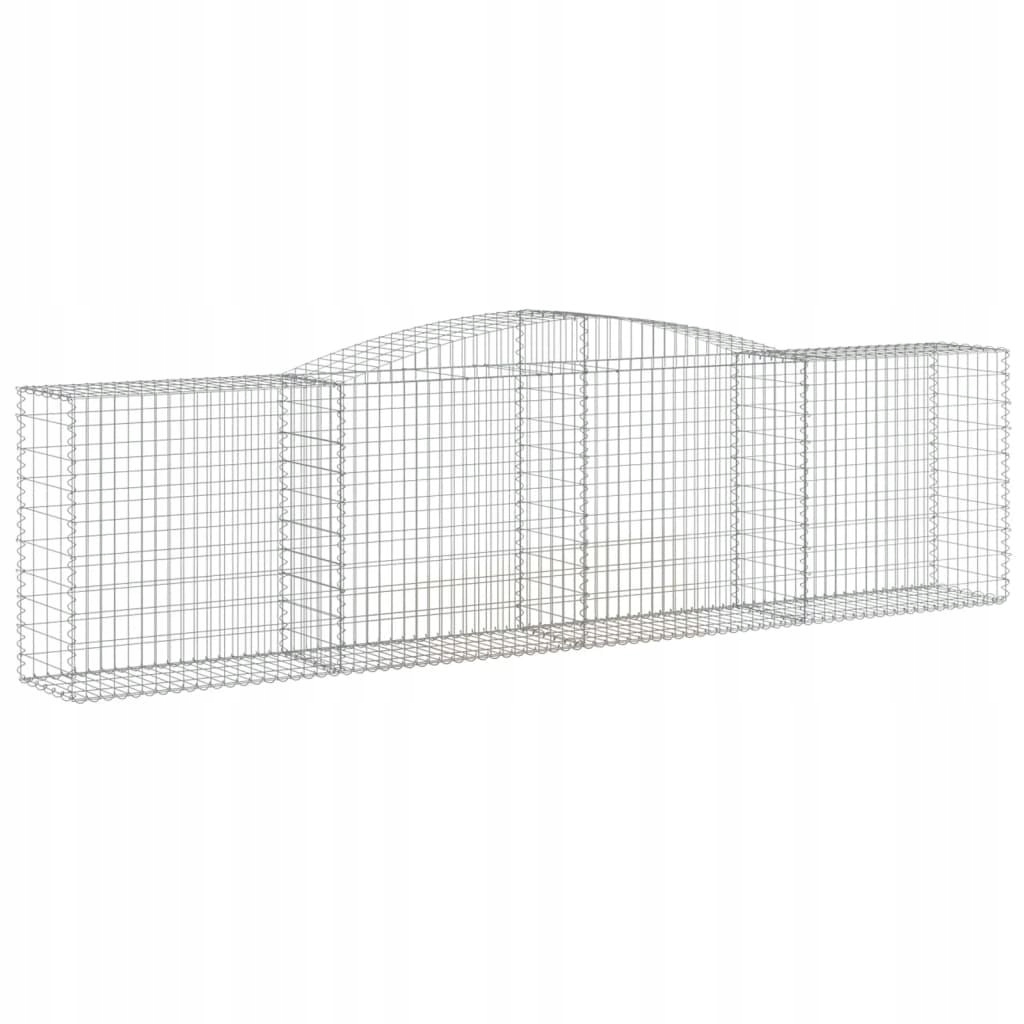 VidaXL Obloukový gabionový koš, 400x50x100/120cm,