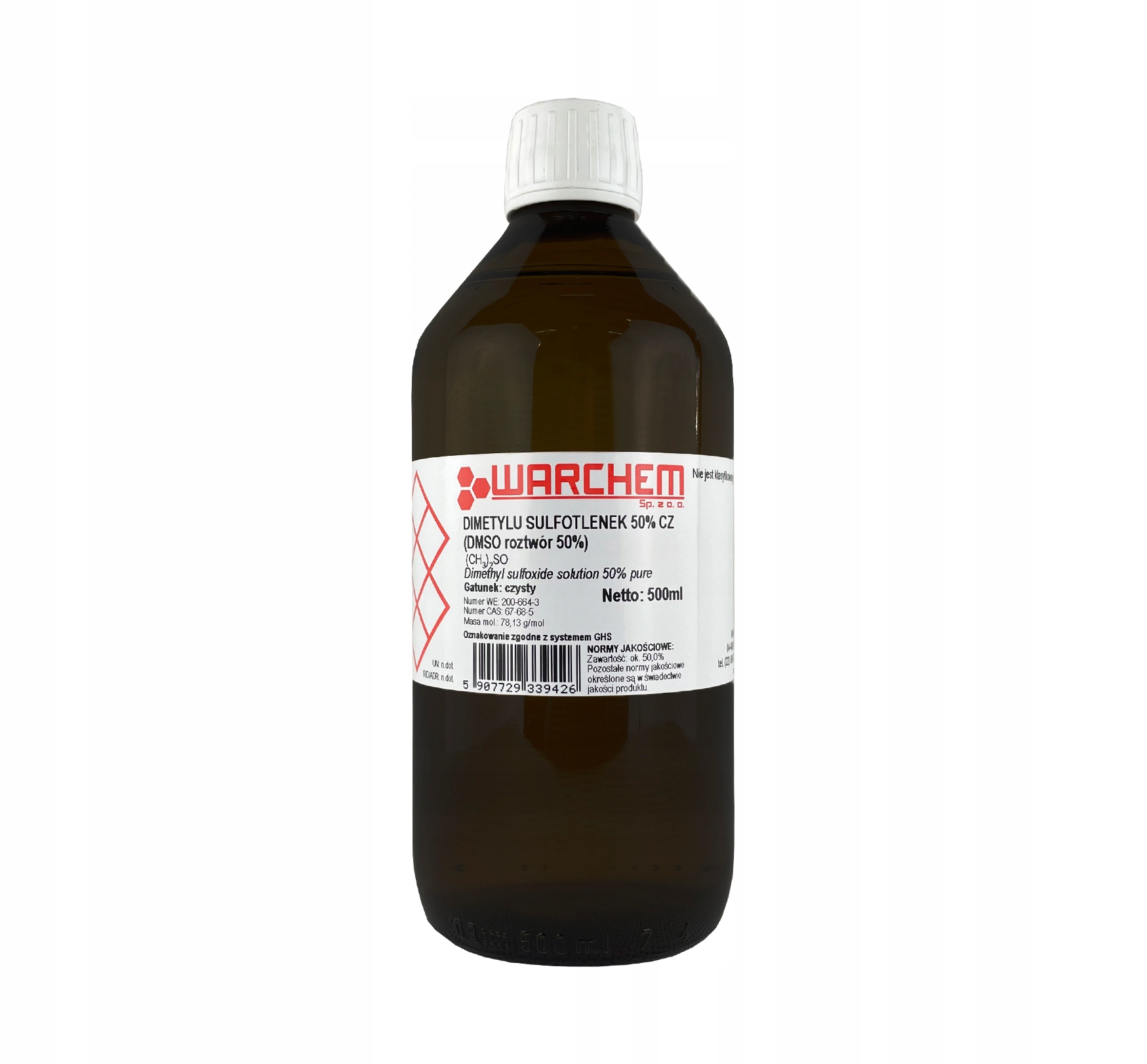 

Dimetylu Sulfotlenek Dmso 50% czysty 500ml