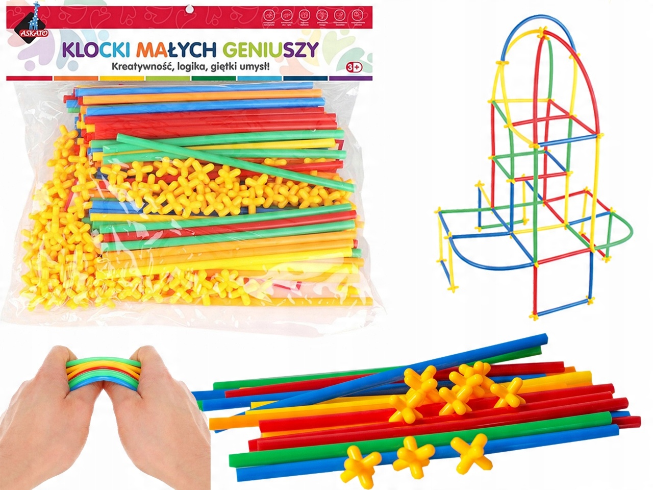 

Askato Klocki Małych Geniuszy Słomki