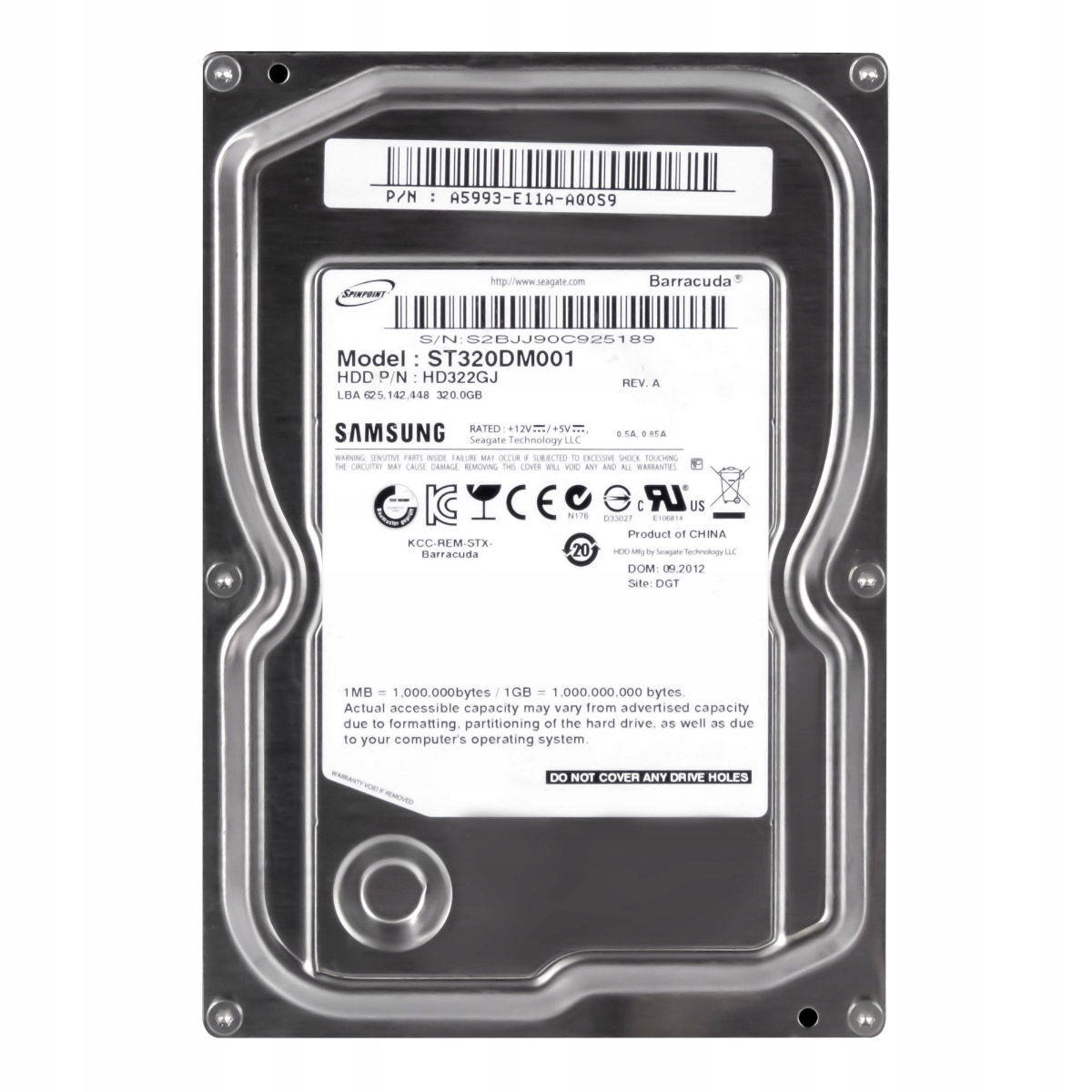 Samsung SpinPoint HD322GJ 320GB 7.2K 16MB Sata II 3.5'' ST320DM001