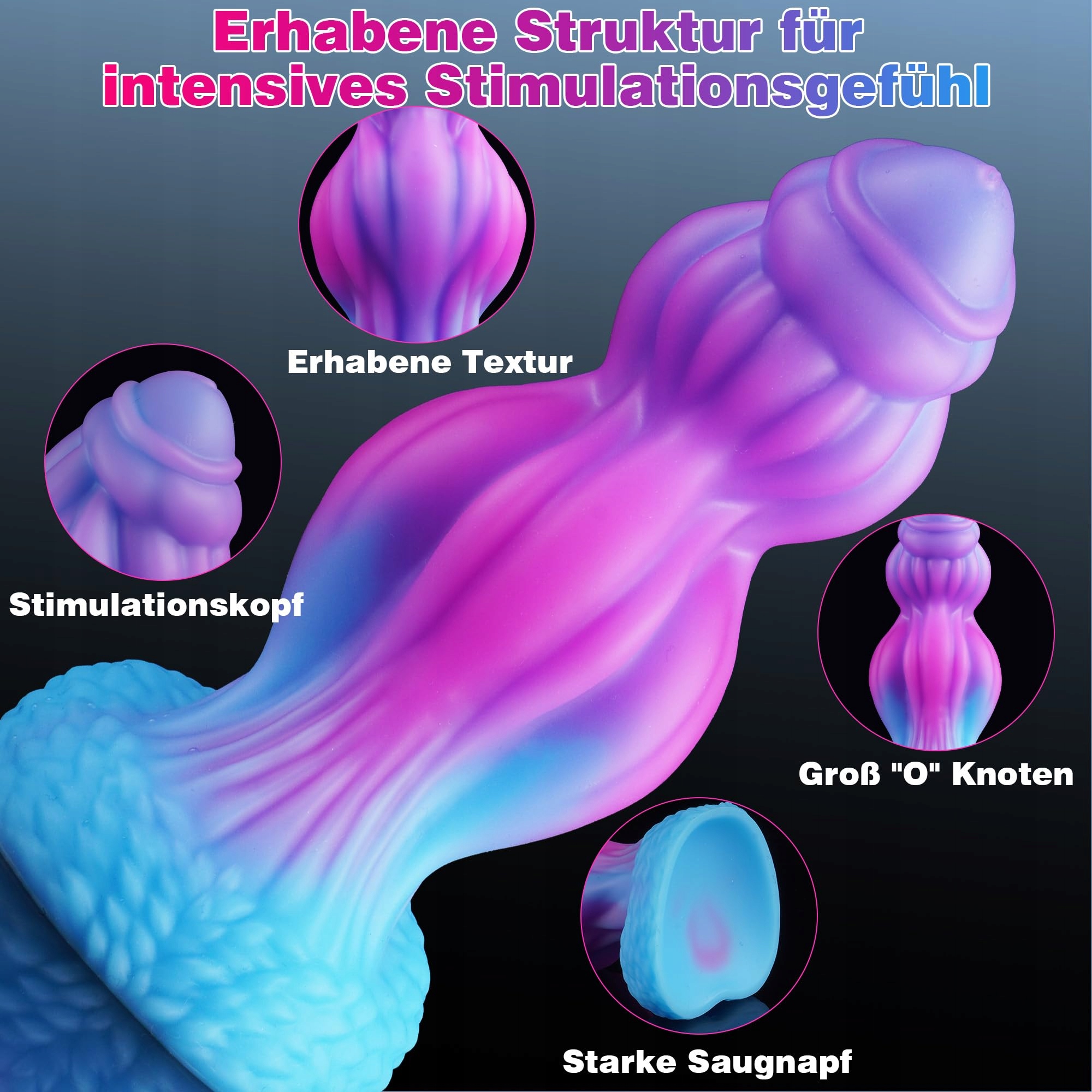 FANTASY KNOT Dildo XXL Alien Silikon Knoten Analplug Dla Par — miniatura 4