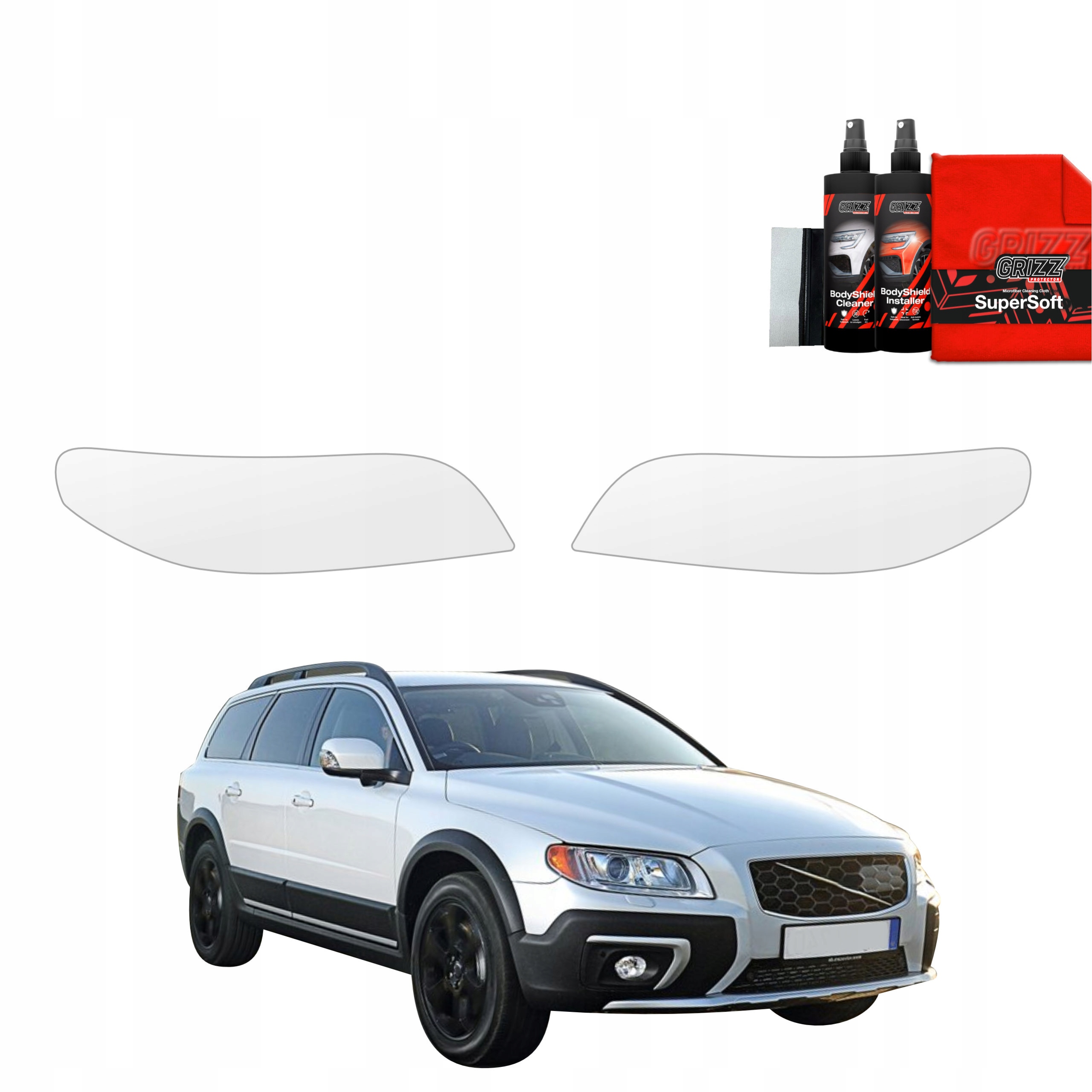 2v1 Fólie Ppf dýha na lampy pro Volvo XC70 3 Kombi 5D (2013-2016)