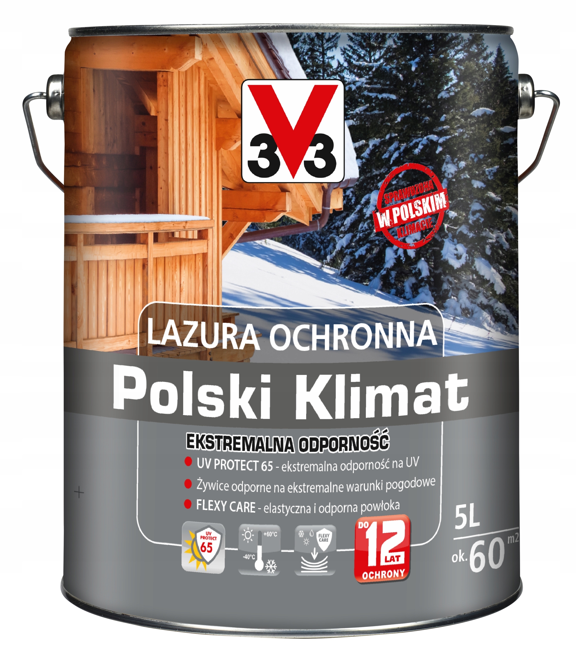 Фото - Лаки й лазурі V33 Lazura  Polski Klimat 12 Lat 5L Sosna Skandynawska 