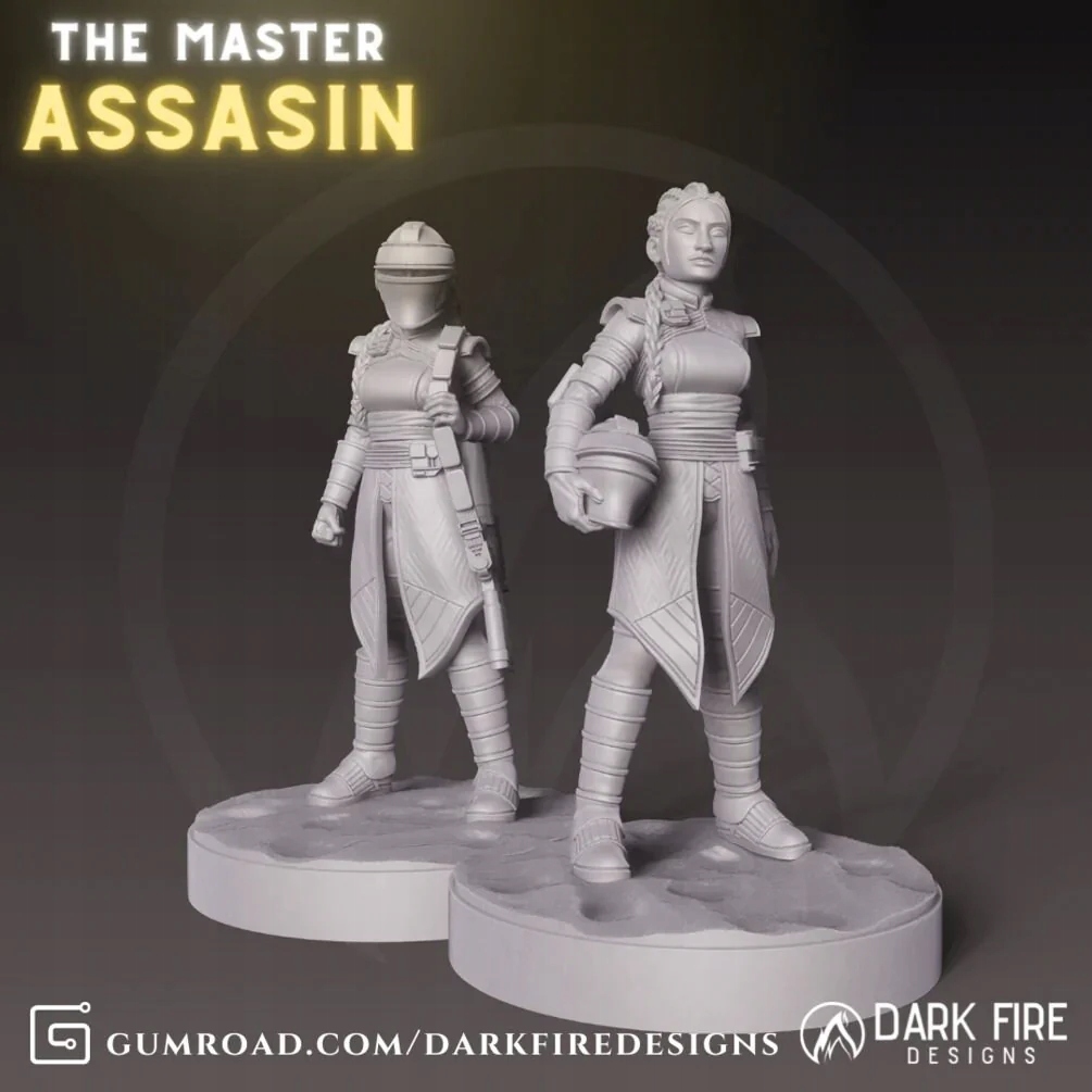 Master Assassin model pasuje do gry StarWars Legion 2 Nazwa Druk 3D Modeli DarkFire