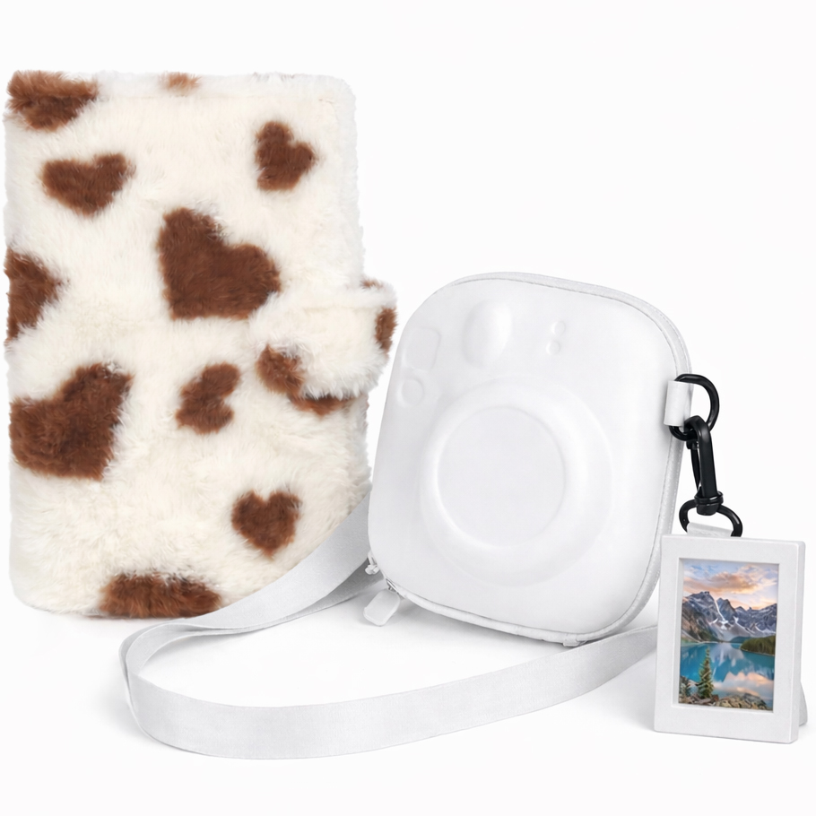 Sada příslušenství pro Fujifilm Instax Mini 12, Album, Pouzdro, Rámeček, Love