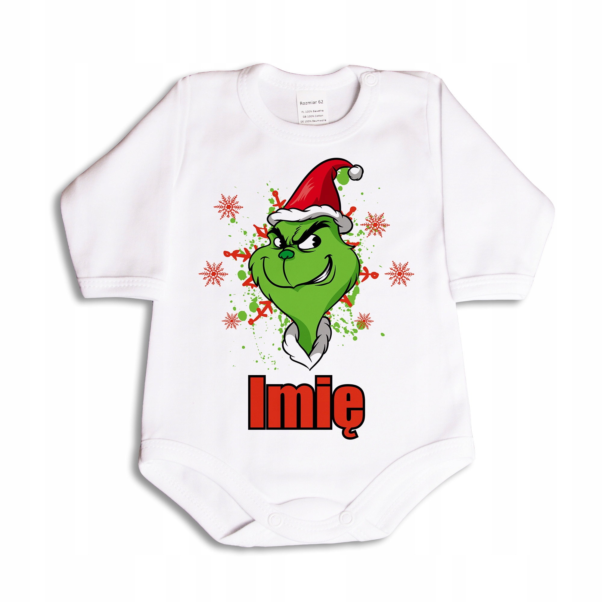 

Grinch body świąteczne z własnym imieniem 92 dł