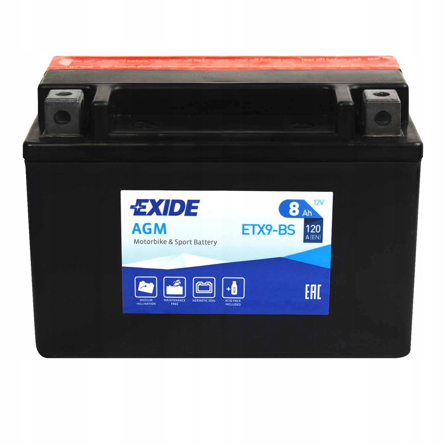 Exide Agm ETX9-BS 12V 8Ah 120A L+ Uruchomiony!