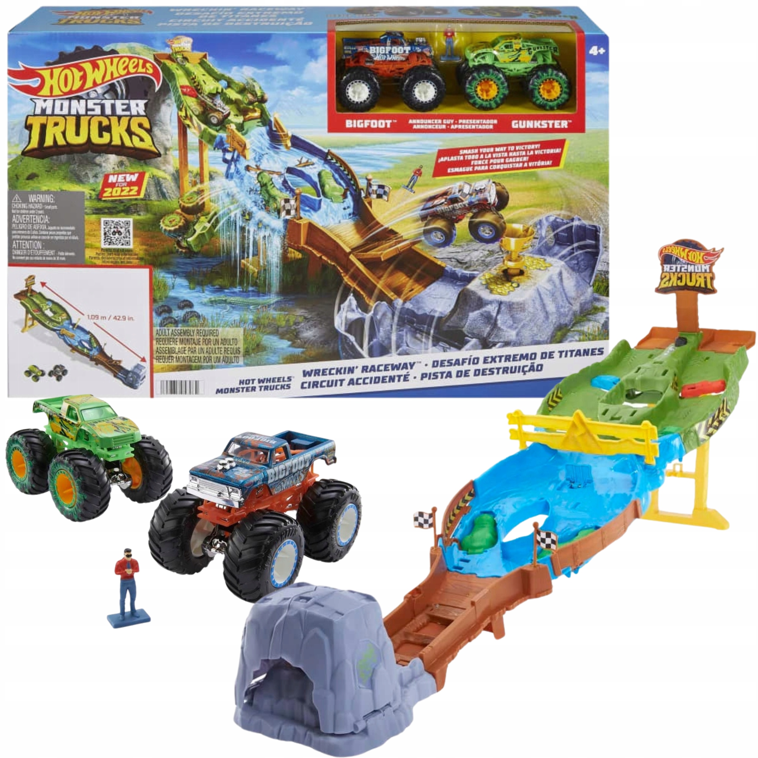 Hot Wheels Monster Trucks Wyścigowy Turniej Tytanów HJG32 Tor wyścigowy