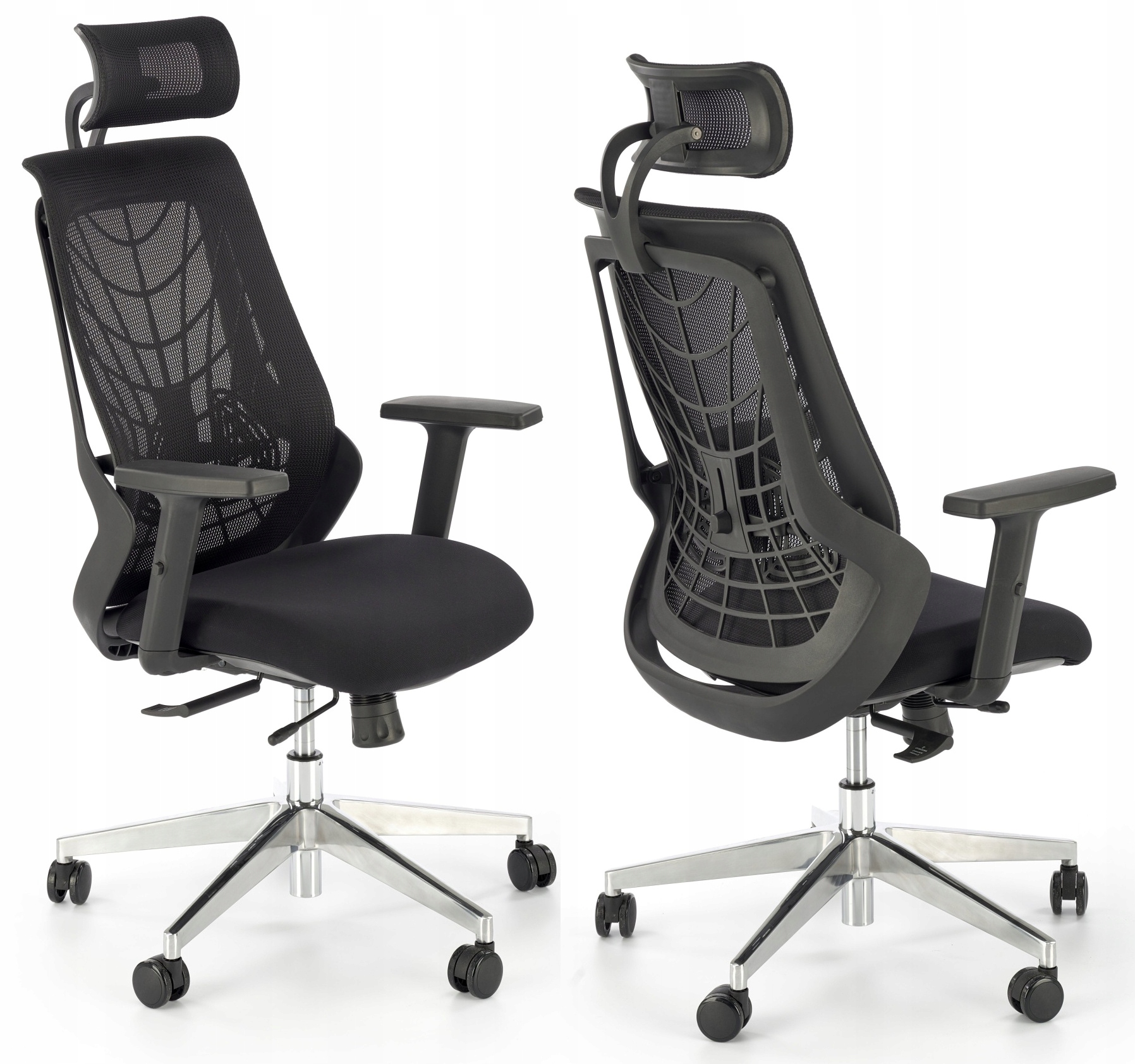 Ergonomiczny Fotel Biurowy Obrotowy Geronimo Czarny Halmar