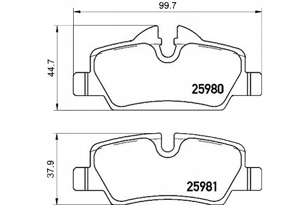 Brembo Brzdové Destičky Mini Cooper 13- Zadní Asistent řidiče #28