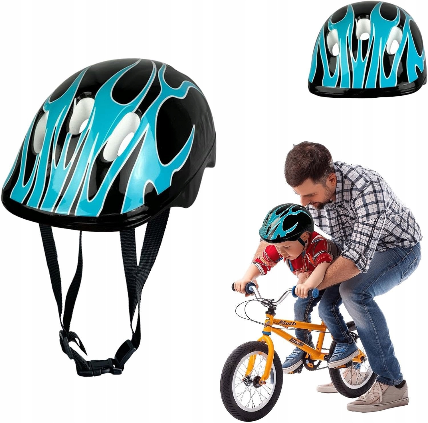 Kask Rowerowy Dziecięcy S (48 cm) Lekki Regulowany Dla Dzieci Z Wentylacją