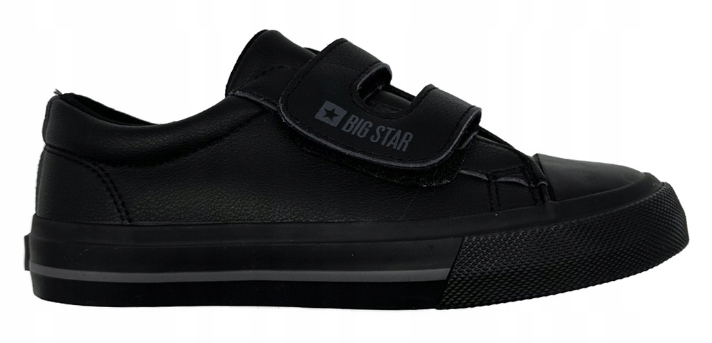 Trampki sportowe Big Star LL374073 z eko skóry na rzep czarne 35