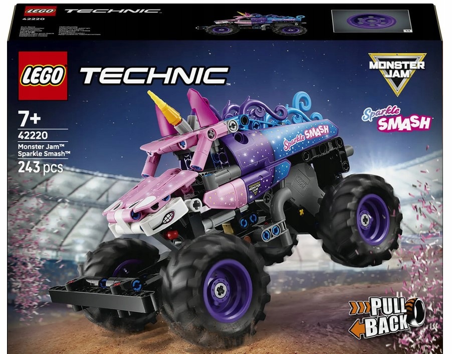 Stavebnice Automobil Monster Jam Sparkle Smash 42220 Lego Technic