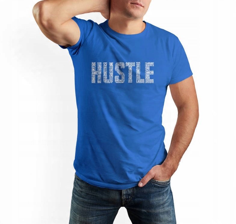 

Koszulka męska Hustle t-shirt, niebieski S