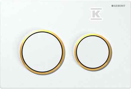 Tlačidlo OMEGA20 Bielo-zlaté-biele