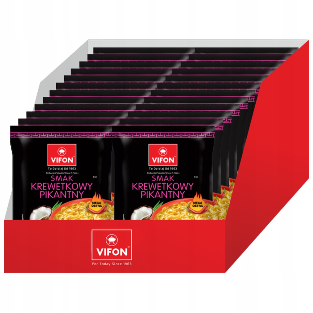 Vifon Instantní polévka s krevetovou příchutí, pikantní, 70 g x 22 kusů