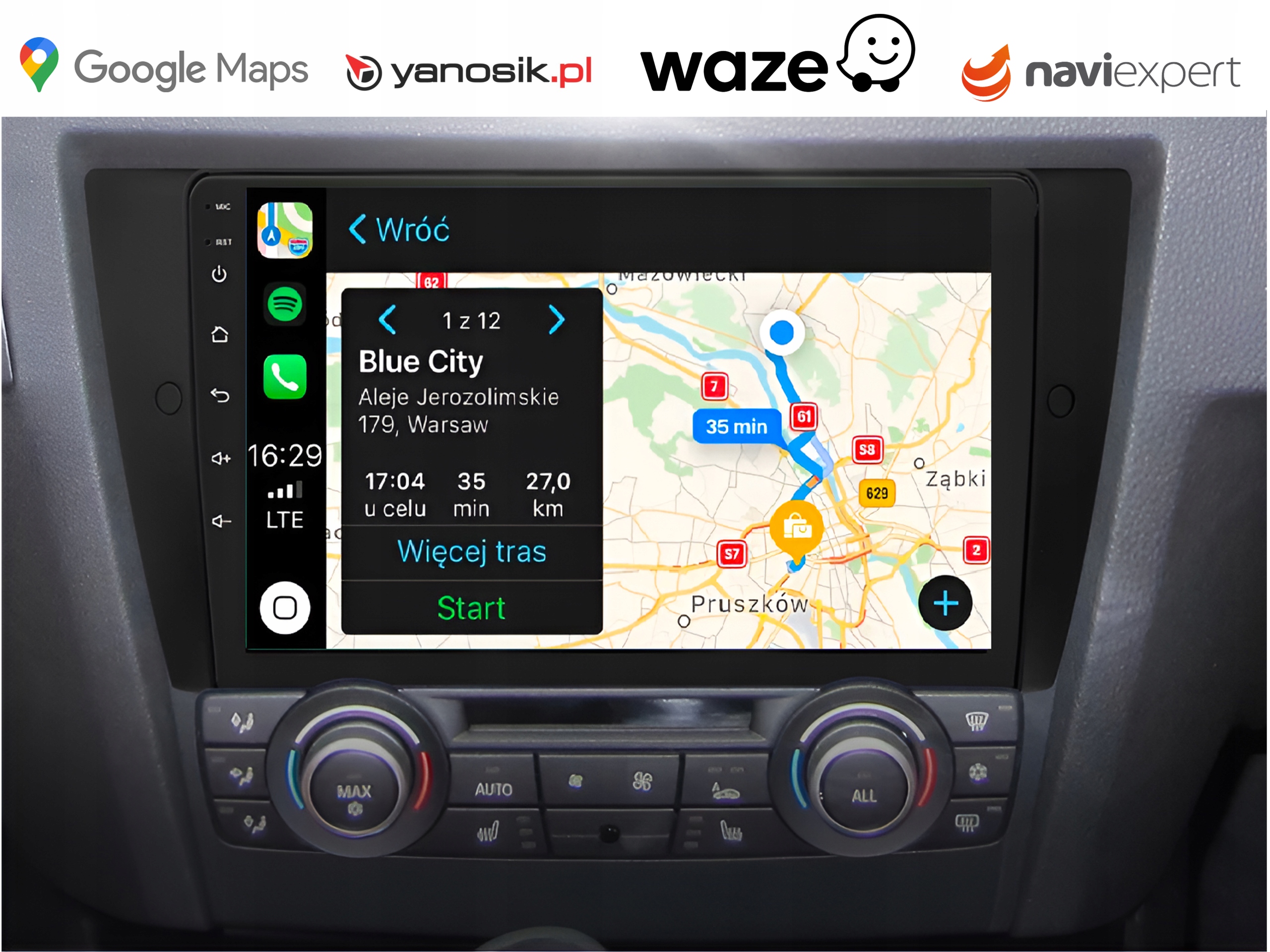 RADIO 2DIN ANDROID DO FORD CONNECT FOCUS SMAX GALAXY MONDEO MK4 6/128GB USB Złącza AUX RCA Pre-out (przedwzmacniacz) RCA Sub-out (subwoofer) USB