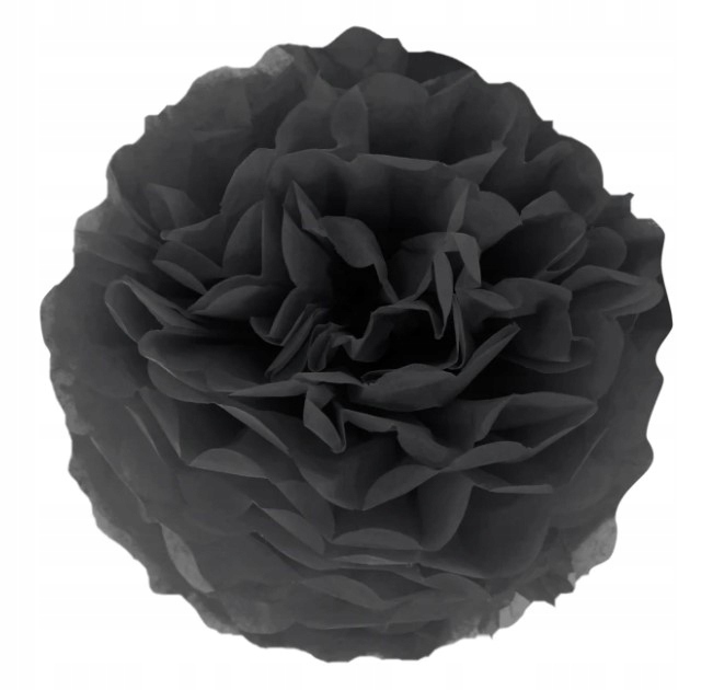 

Kula czarny dekoracyjny Pompon bibułowy 15cm party