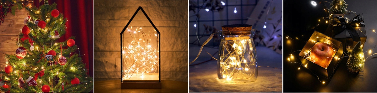 LAMPECZKI LED CIEPŁE ŚWIATŁO LAMPKI LEDOWE 2M DRUCIKI 20 LED BATERIE Zastosowanie wewnątrz