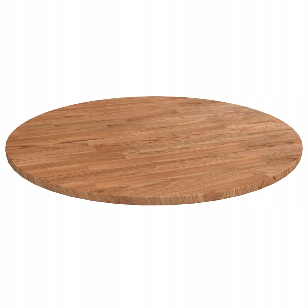 Deska stolu kulatý z masivního dubového dřeva, lakovaná, 60 x 1,5 cm, světle hnědá