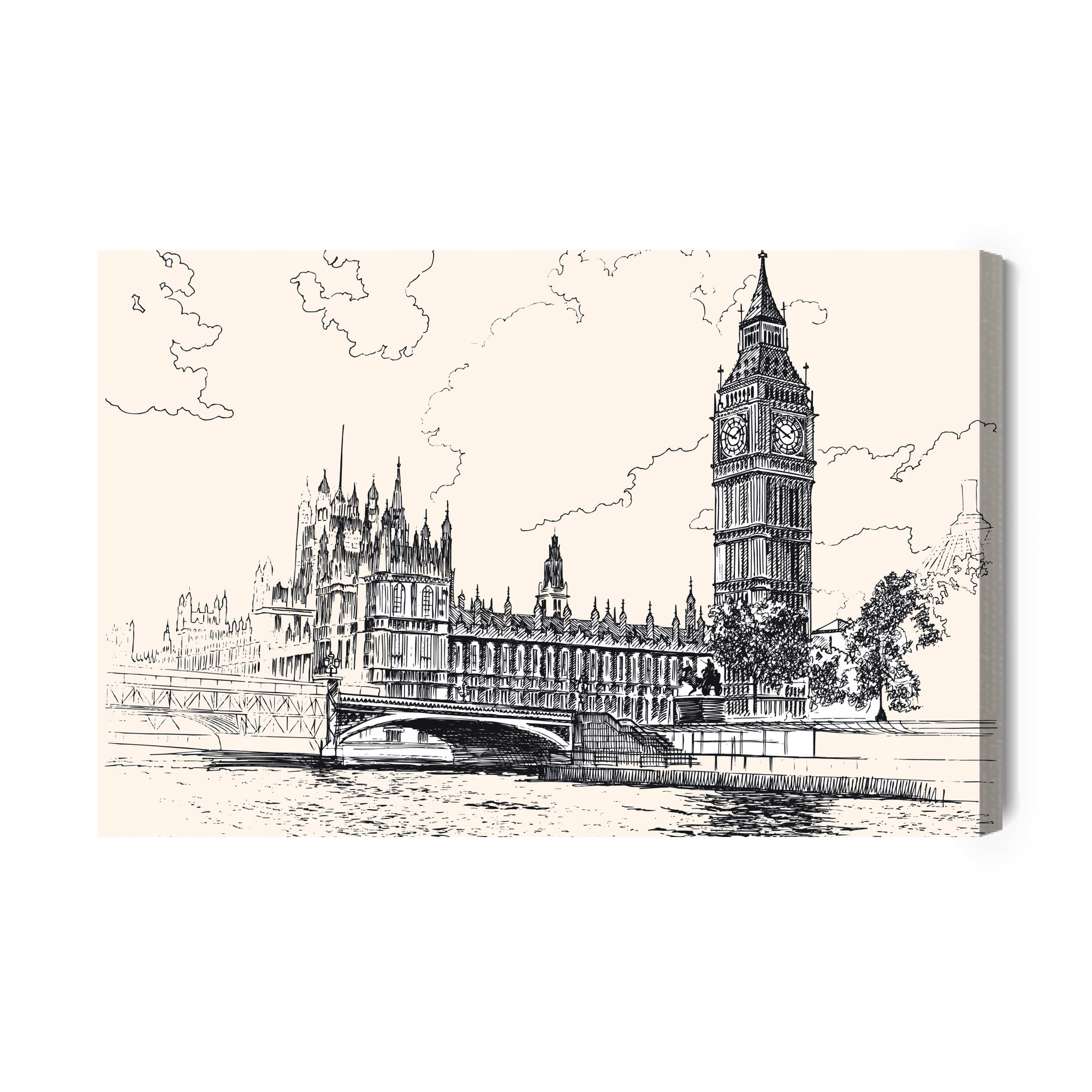 Obraz Na Plátně Kresba Westministerského paláce Canvas 70x50