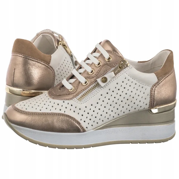 Dámské tenisky Maciejka Zlato-bílé P6804-25