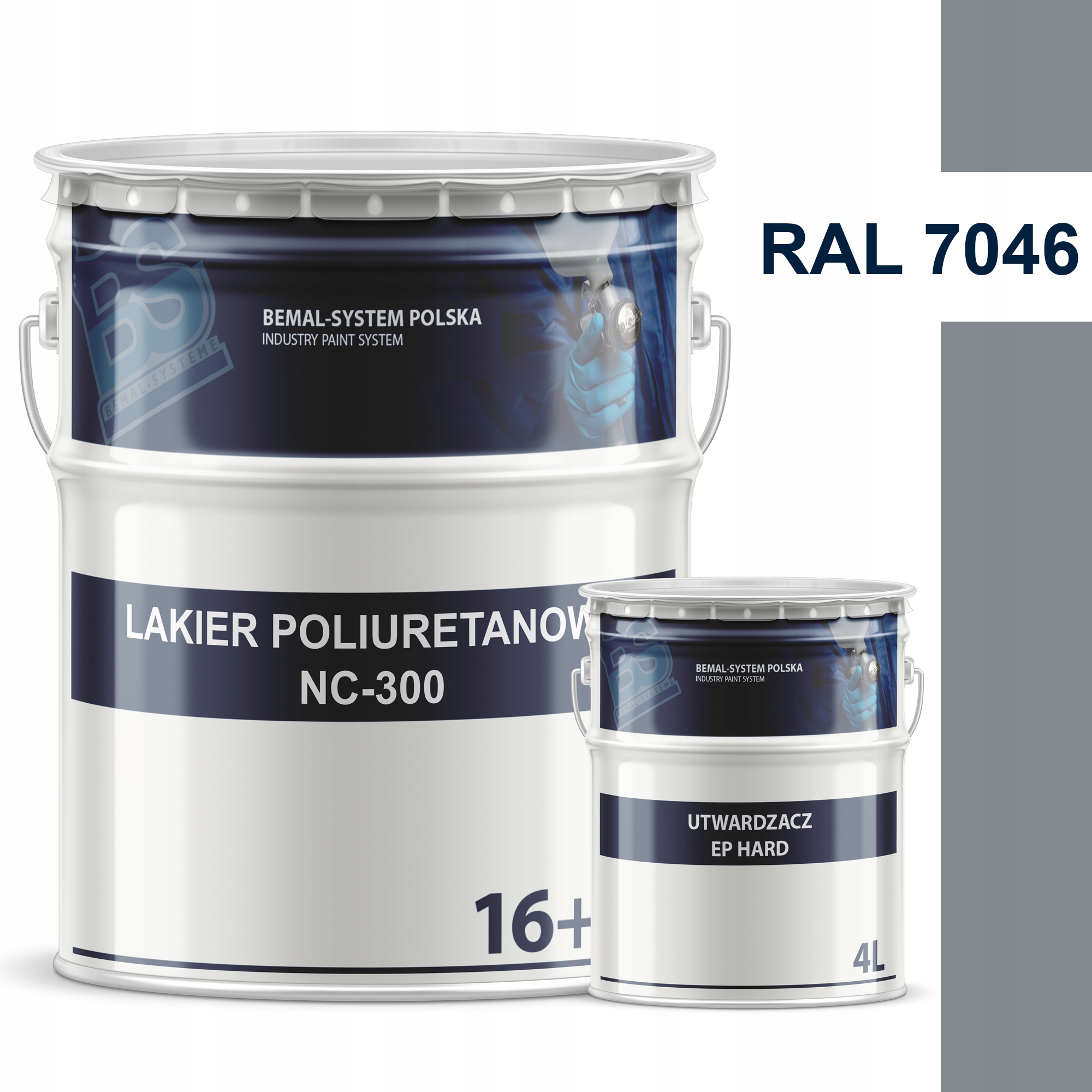 BEMAL FARBA OKRĘTOWA - LAKIER POLIURETANOWY - 20L - RAL 7046