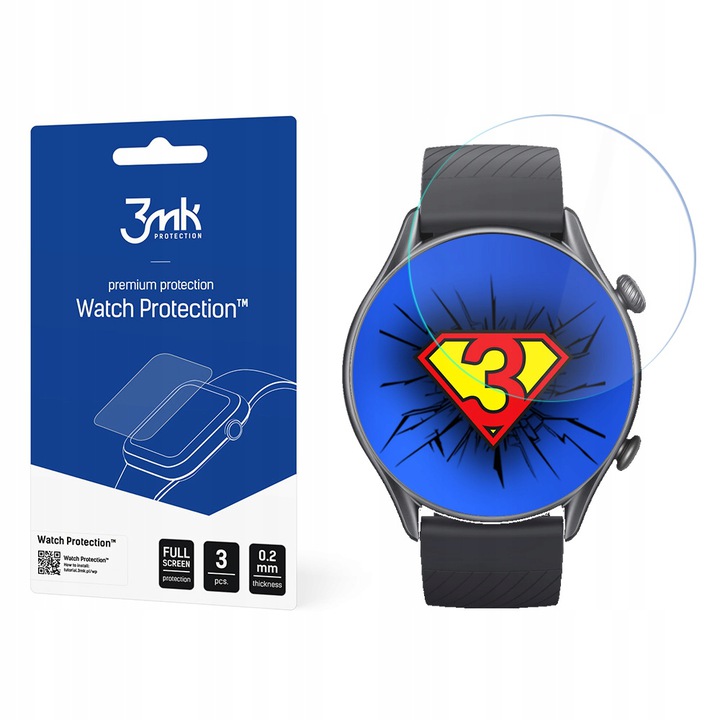 

3X 3MK Folia 5D Cały Ekran Do Xiaomi Amazfit Gtr 3