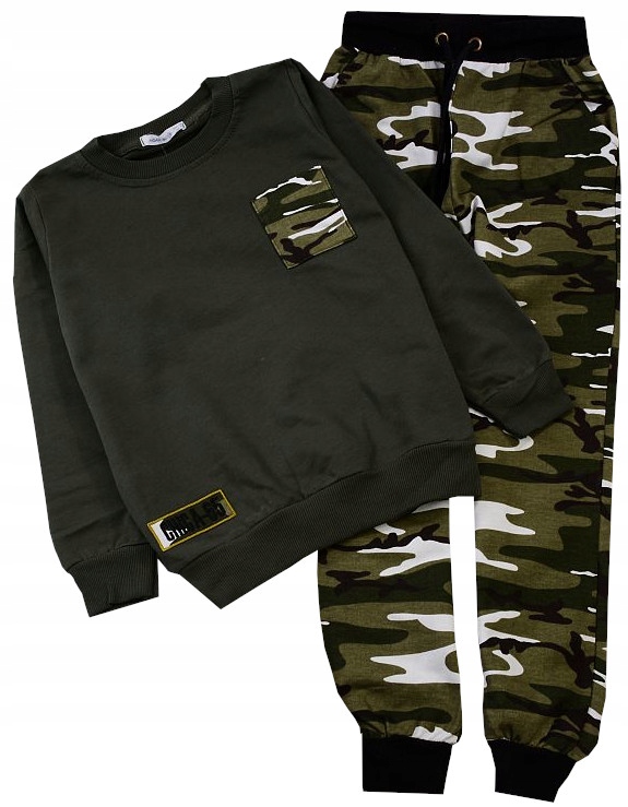 DRES KOMPLET MILITARNY MORO ZIELEŃ 164 J42a