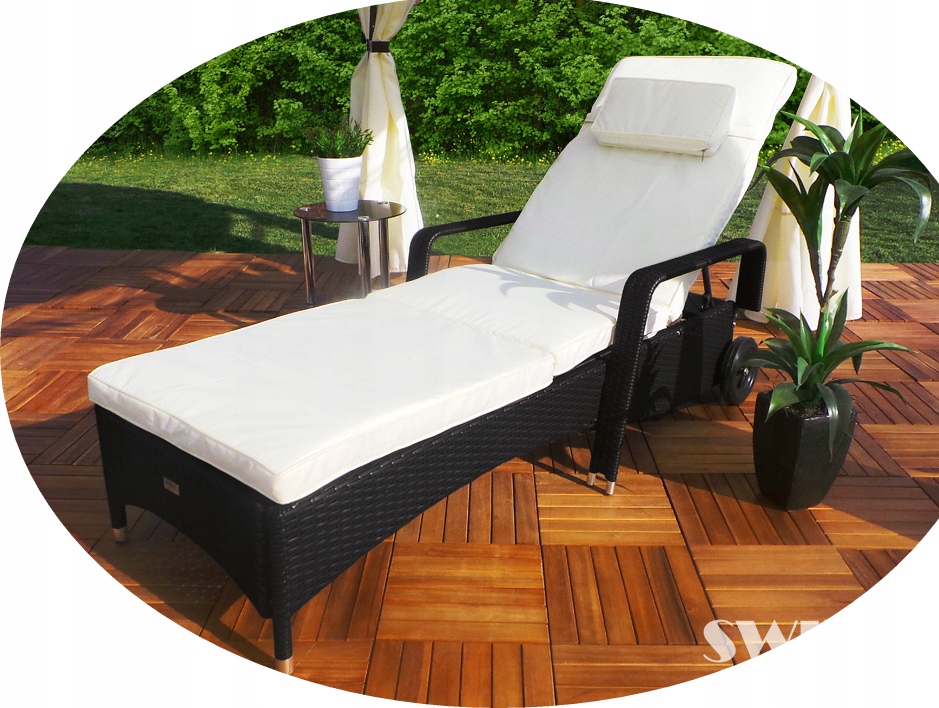 Záhradné Ležadlo Technoratan, Farba Čierna