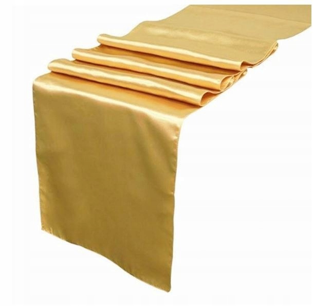 Bieżnik satynowy złoty gładki obrus Ślub Komunia