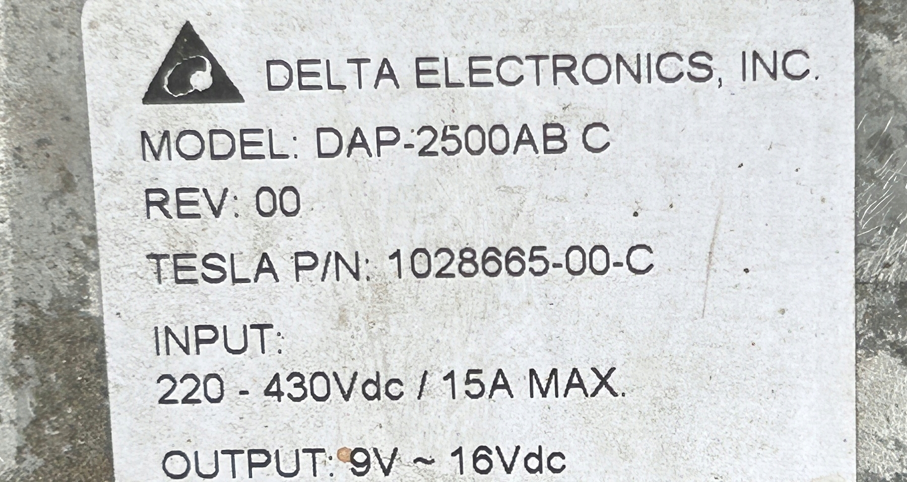 Centralina di tensione TESLA MODEL S 1028665-00-C