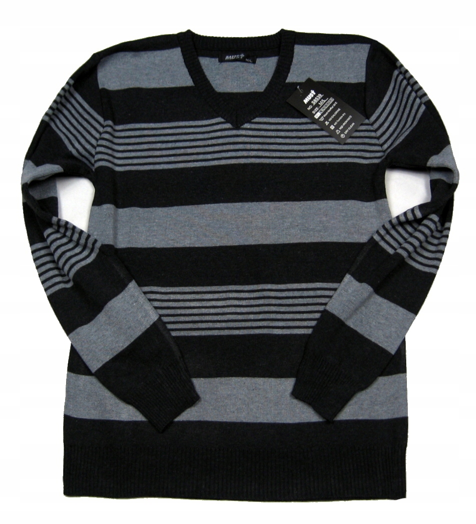 

Męski sweter w pasy Must M/L Nowy