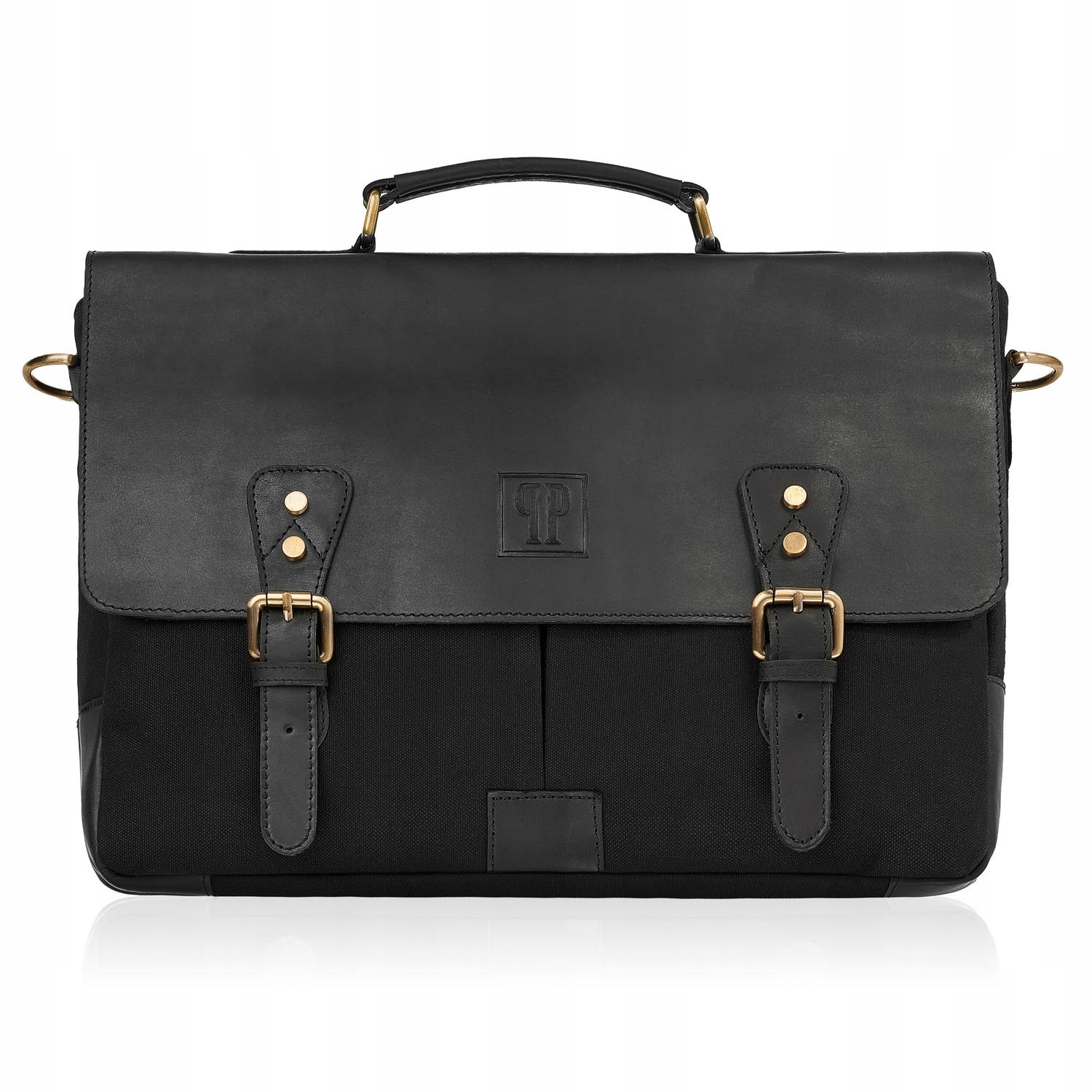 Pánská taška přes rameno černá na notebook, dokumenty, vintage styl Paolo Peruzzi A4