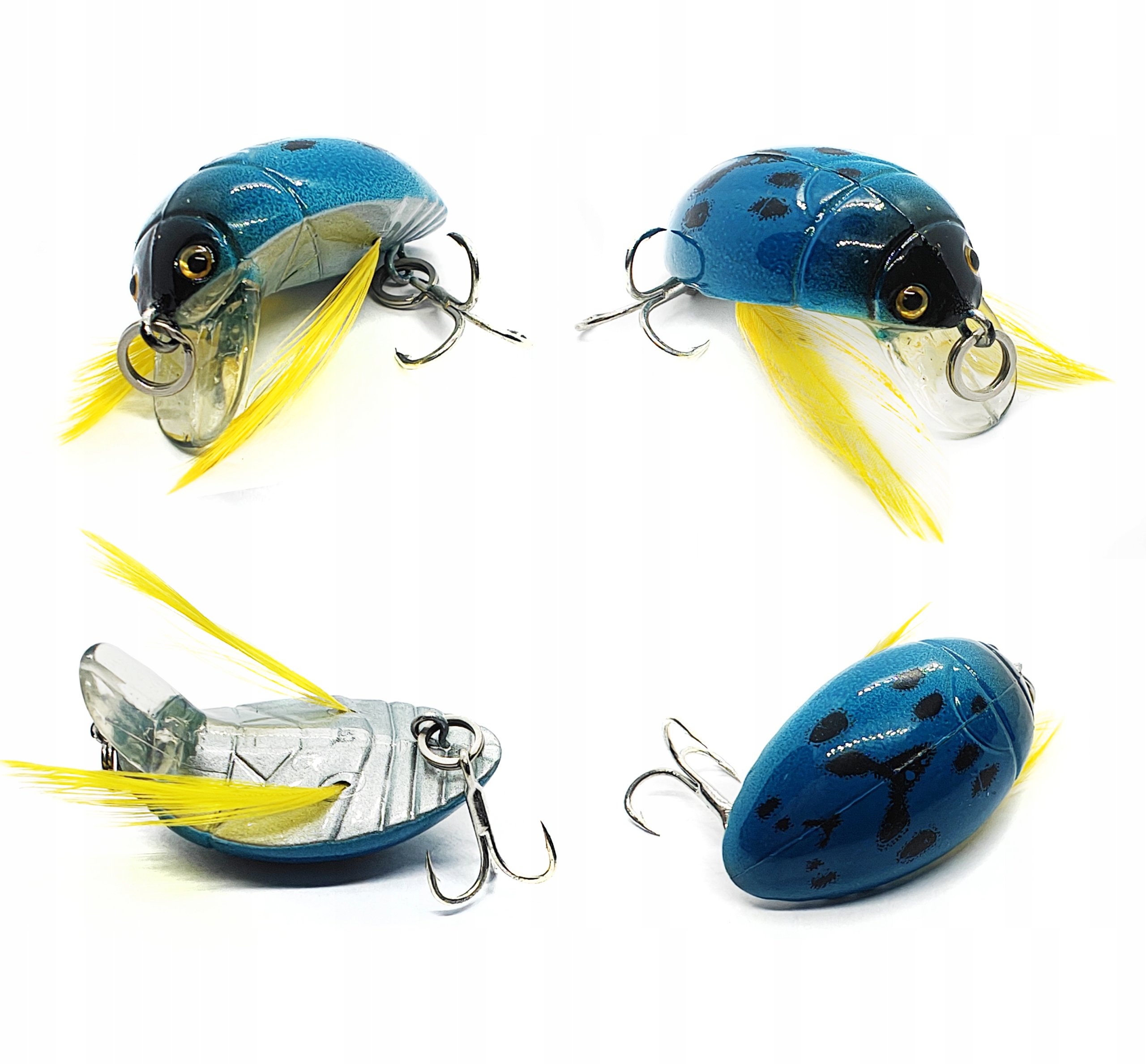 Wobler Smużak Beetle 4cm 4g żuk chrząszcz pływający okoń jaź kleń Blue