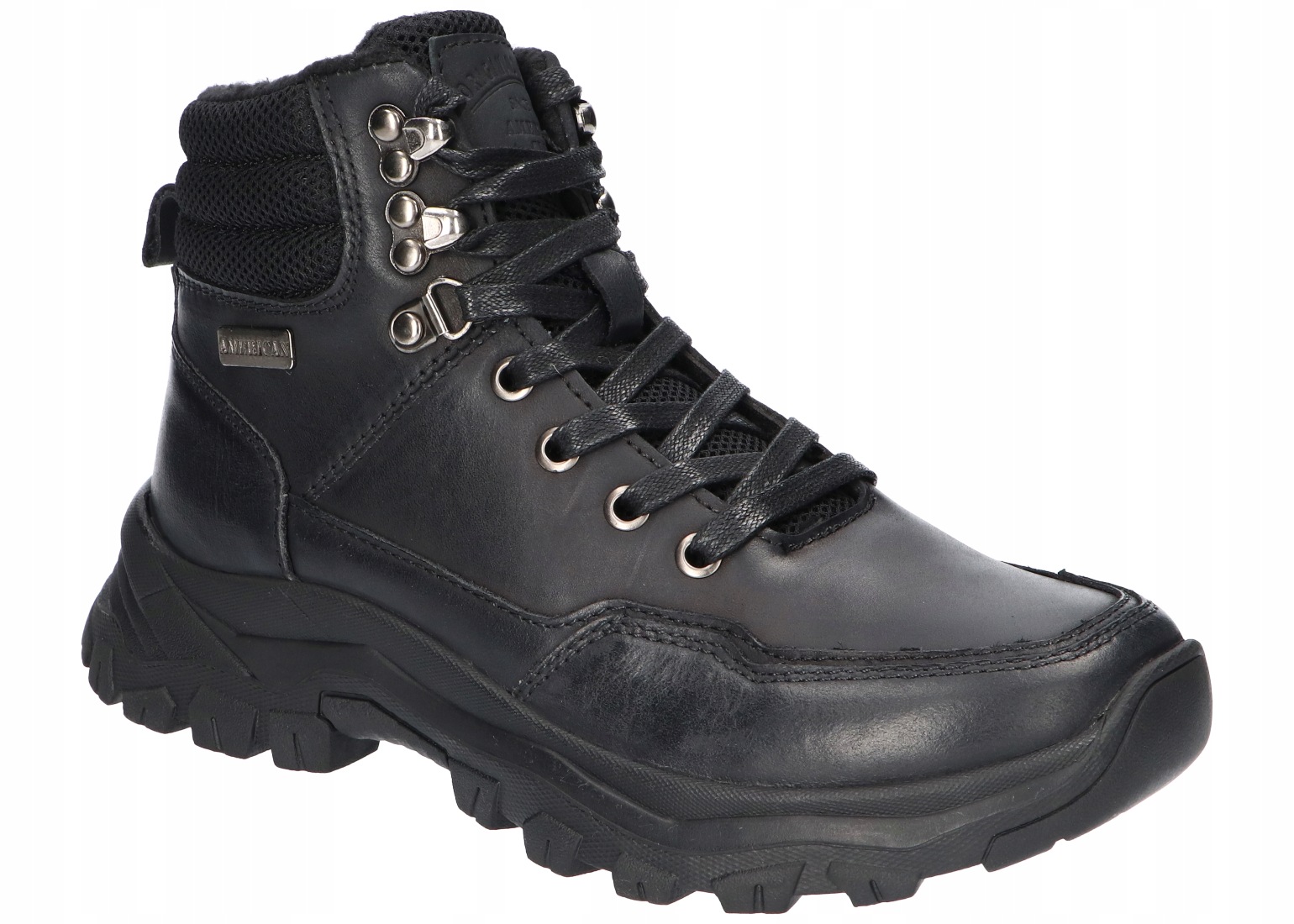 American CY215 Zateplené Trekové Boty Zimní Boty Kožené Zipy Bk 38