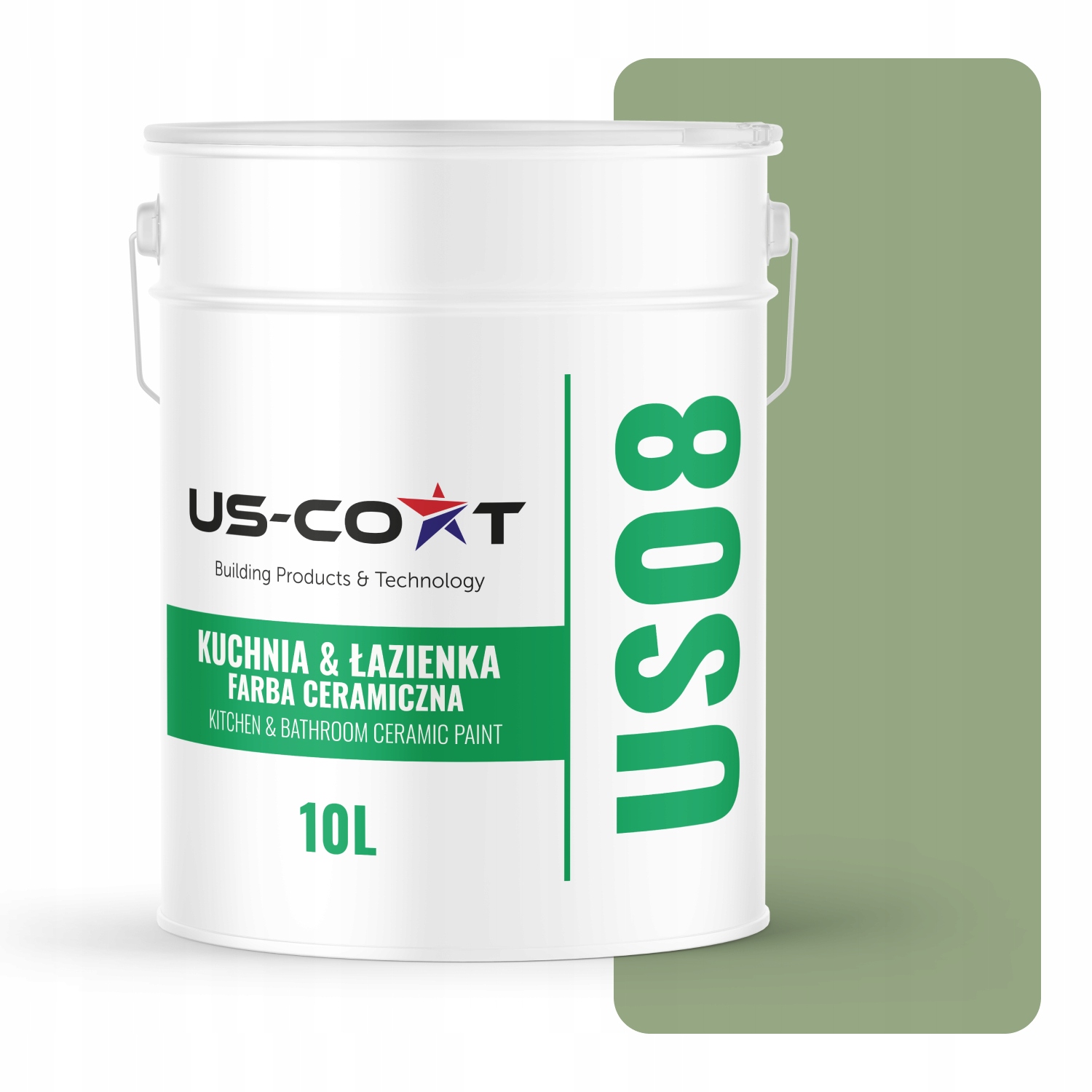 Keramická Farba Kuchyňa Kúpeľňa Olivová Tmavá H2036 Mat 10 L Nástenná