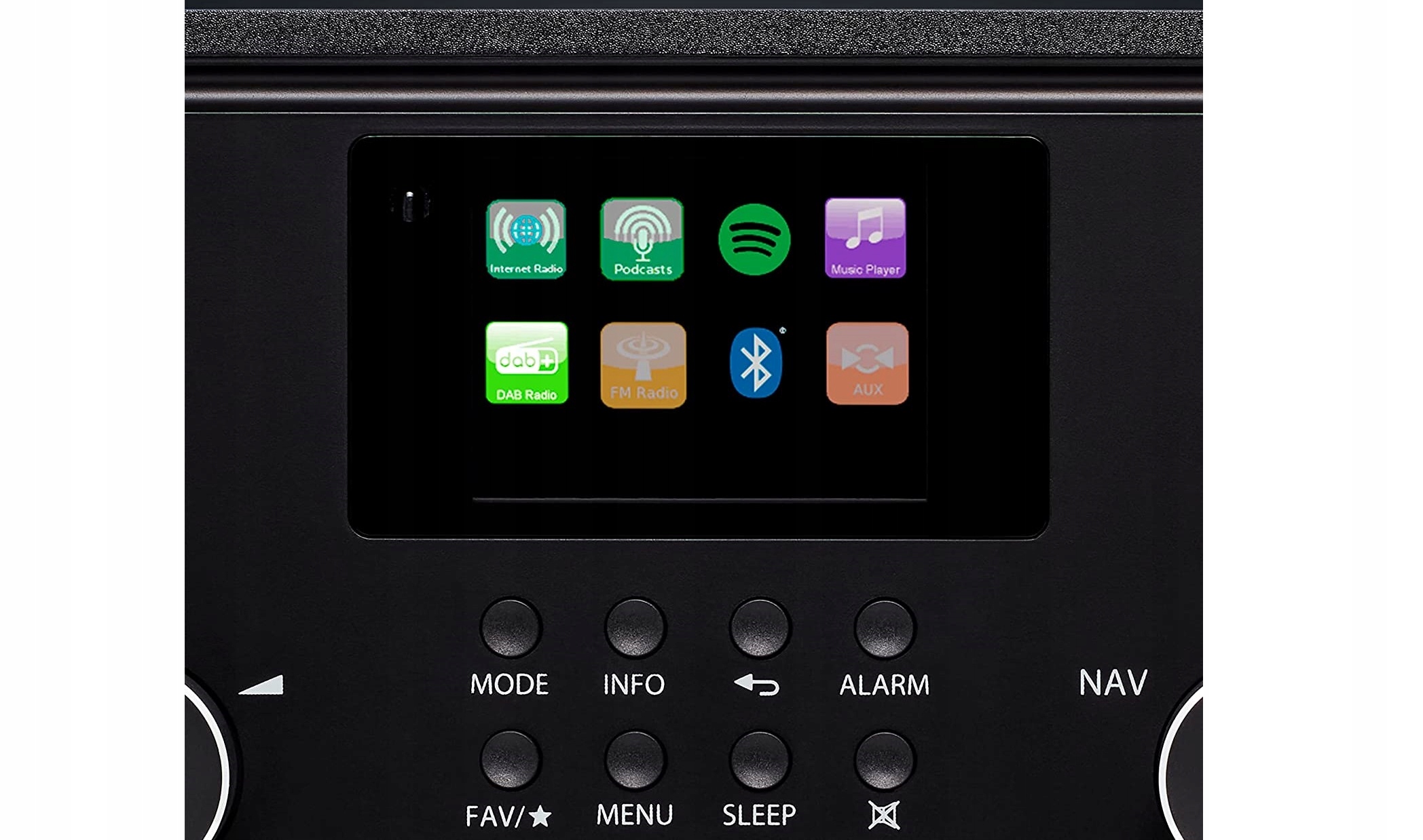 RADIO INTERNETOWE CYFROWE MD88069 DAB+ FM USB BT KOLOROWY WYWIETLACZ Funkcje budzenie radiem funkcja drzemki