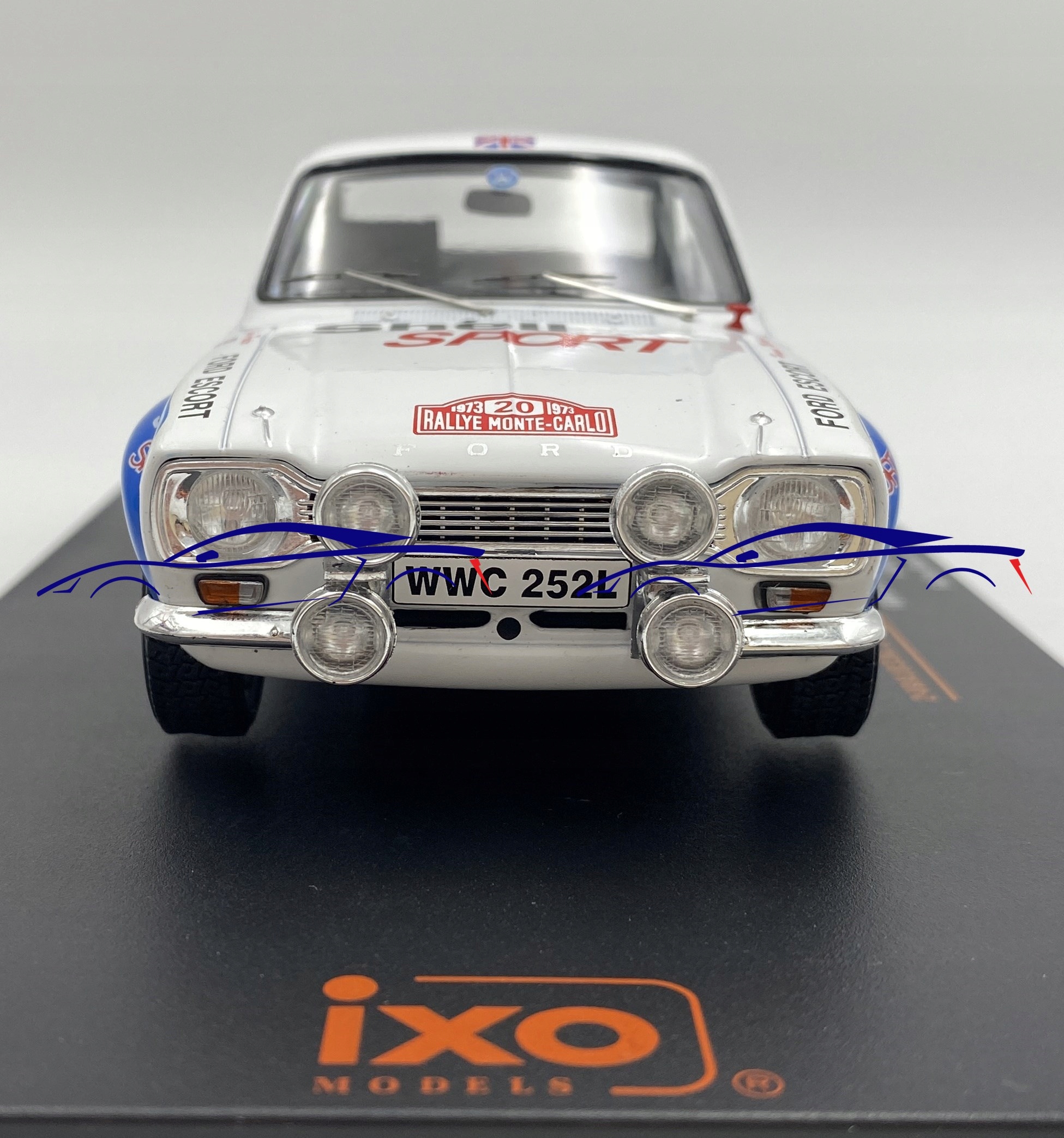IXO 1:24 – Ford Escort Mk1 RS1600 #20 – Rallye Monte-Carlo 1973 (Mikkola)